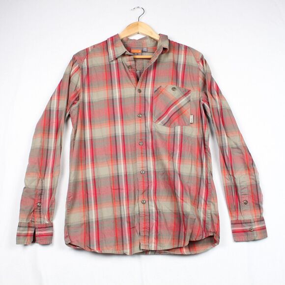 Merrell Other - Merrell‎ Flannel Shirt Sz M Red Plaid Long Sleeve Button-Up Outdoors READ